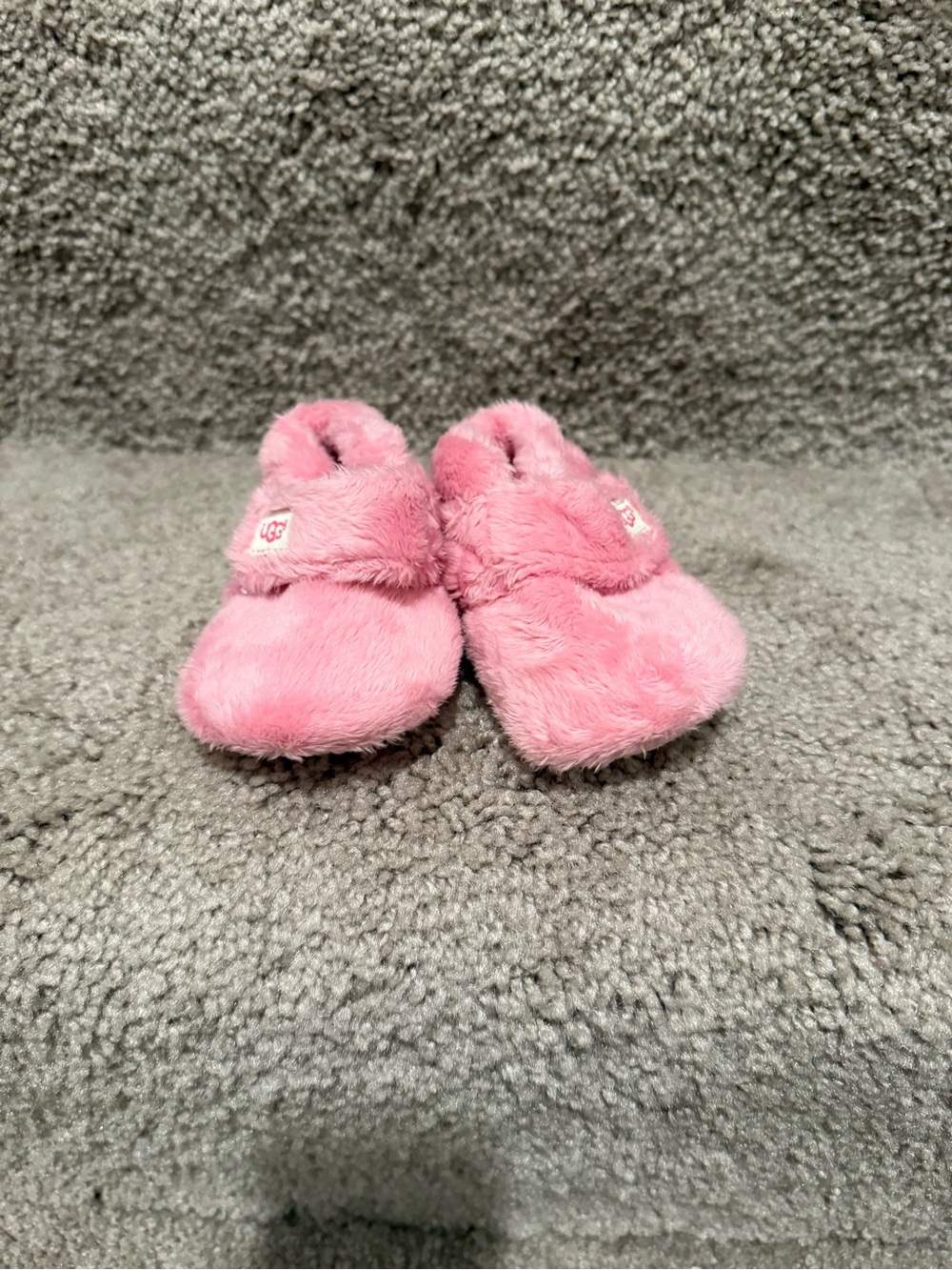 UGG Kids Plush Pink Slip-On Slippers